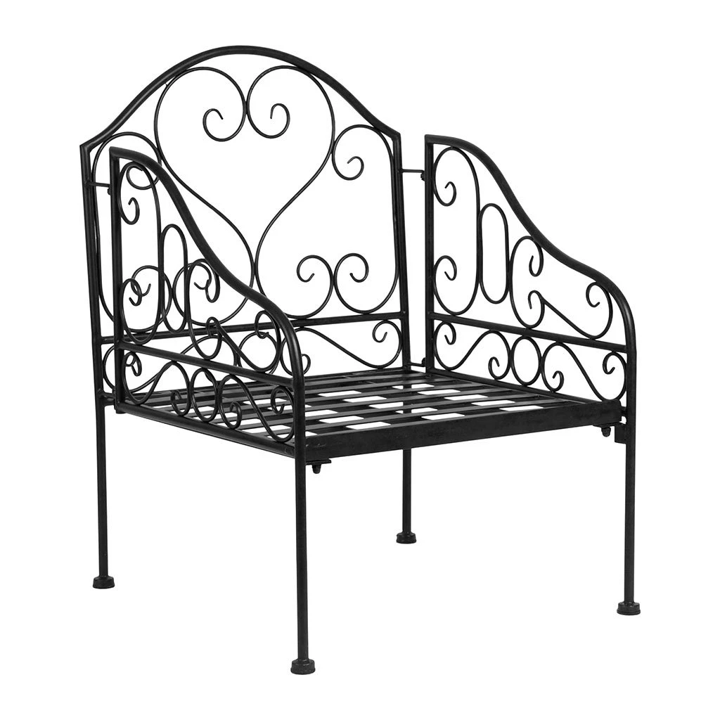 Comptoir De Famille Fauteuil Brun En Fer Forge - Volute 6 Comptoir De Famille Fauteuil Brun En Fer Forge - Volute – Image 4