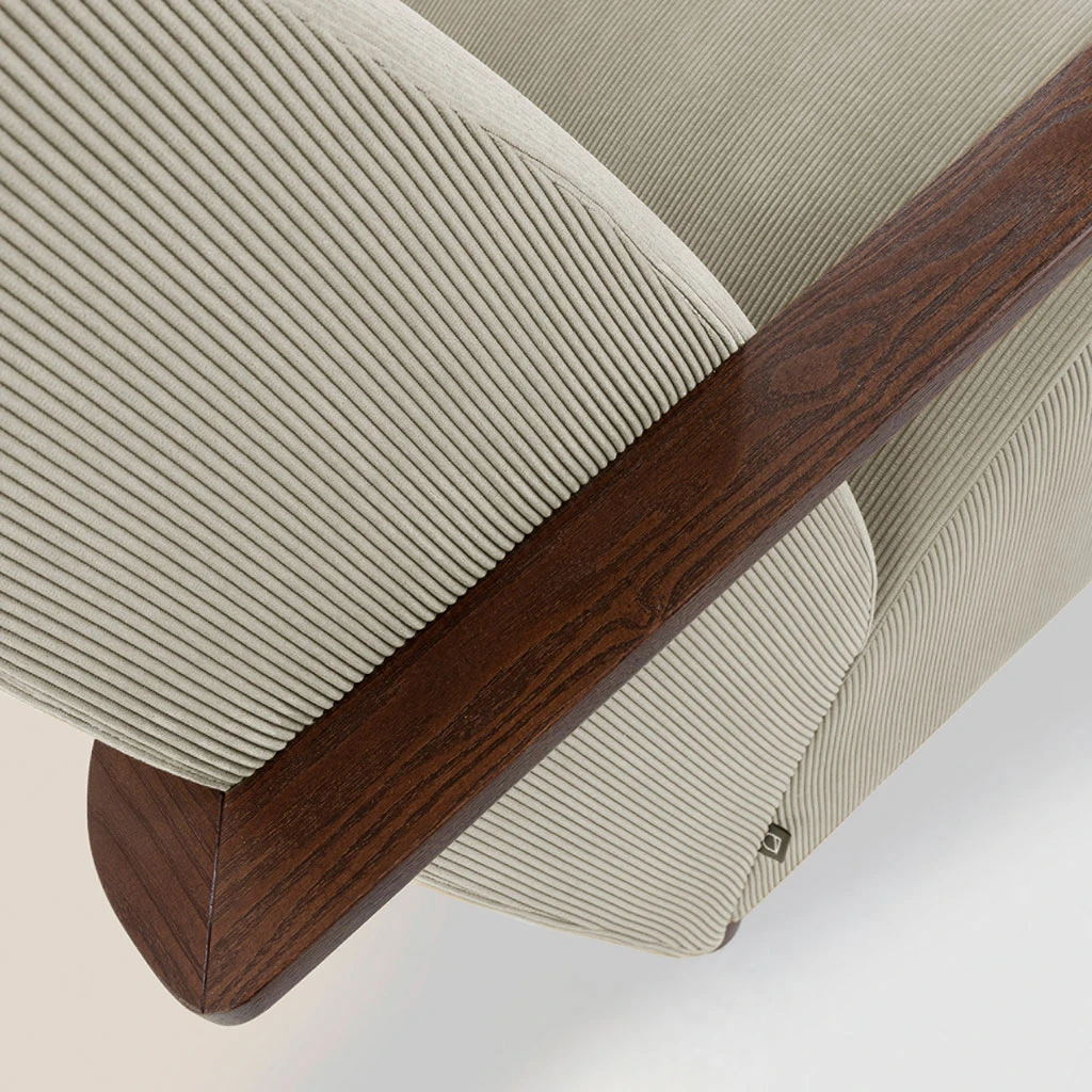 La Forma Fauteuil Rétro En Velours Côtelé - Marthan 8 La Forma Fauteuil Rétro En Velours Côtelé - Marthan – Image 6