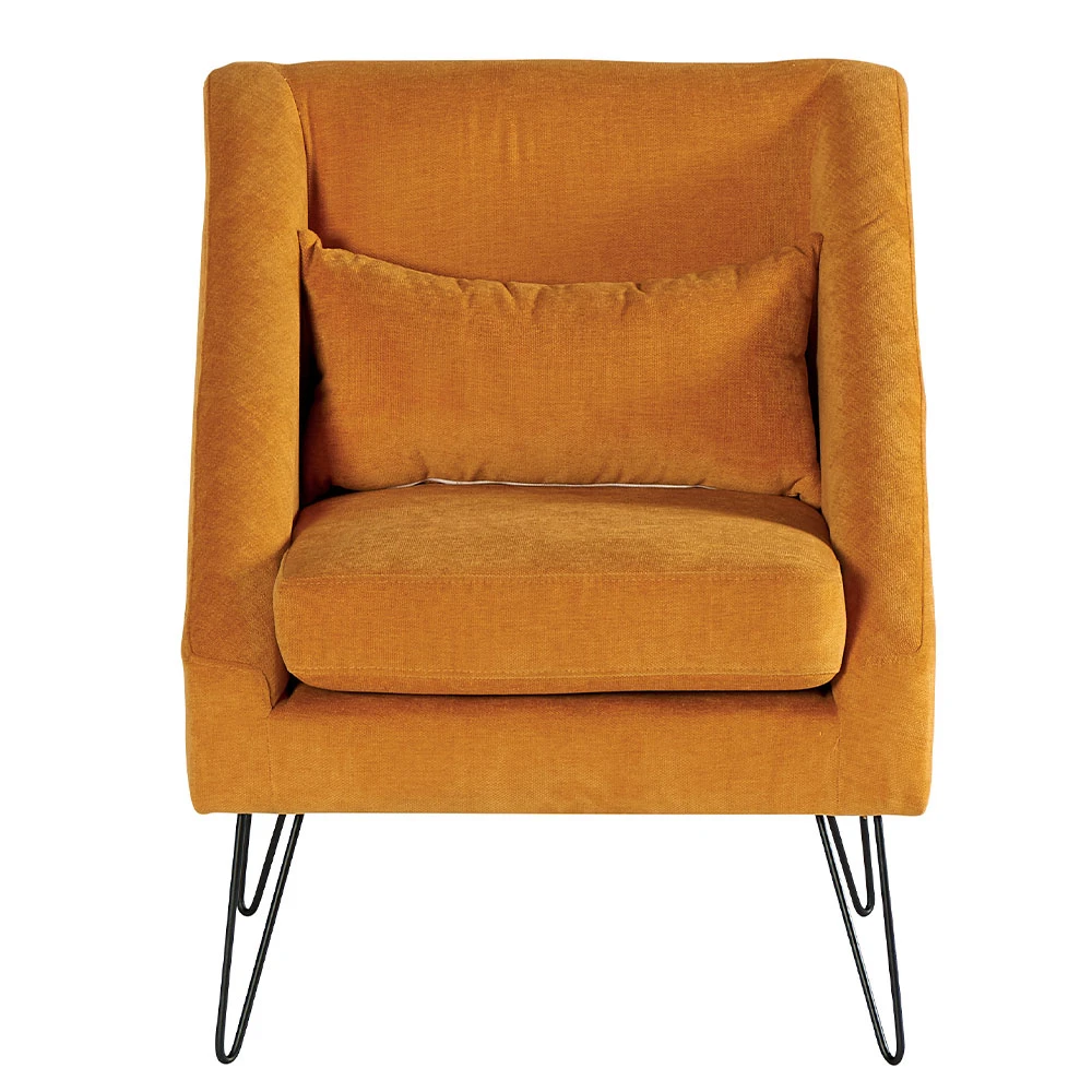 Casita Fauteuil En Tissu Moutarde - Alida 4 Casita Fauteuil En Tissu Moutarde - Alida – Image 2