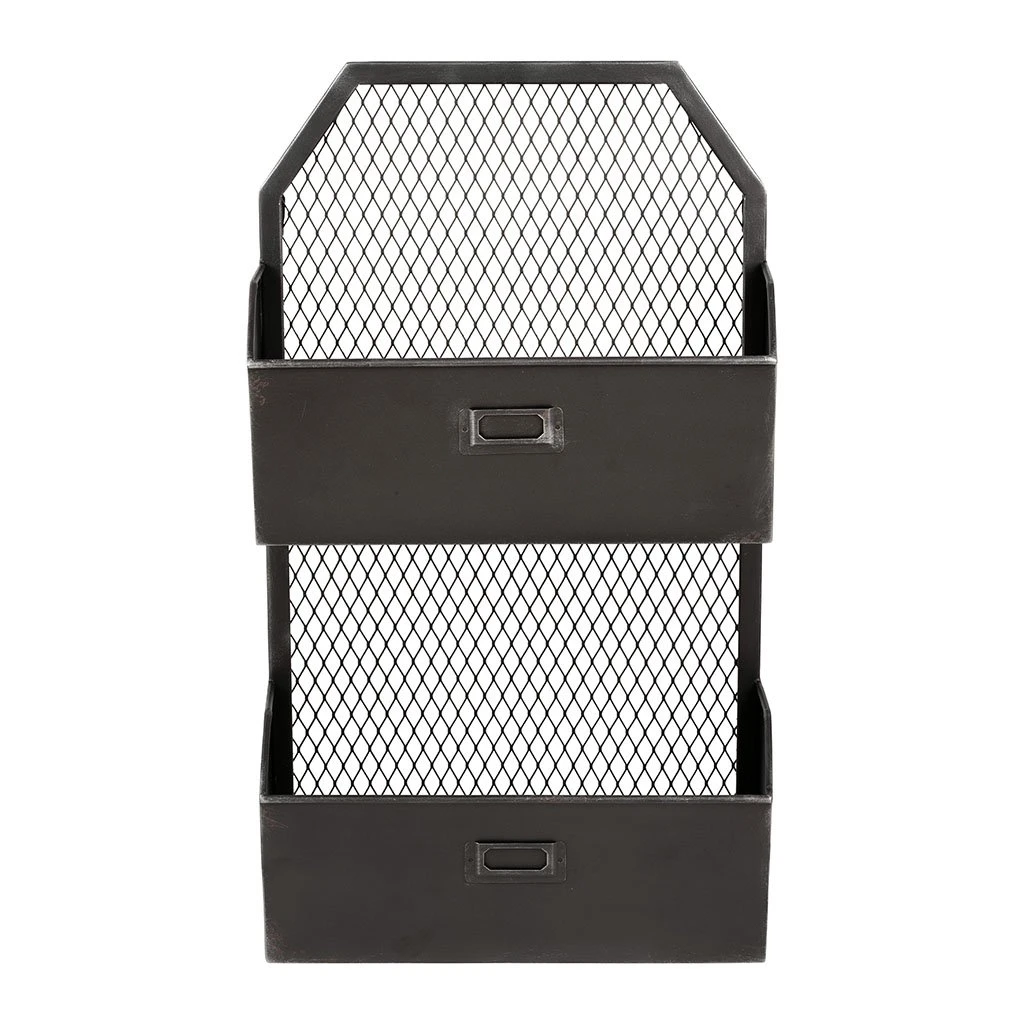 Comptoir De Famille Etagere Murale 2 Paniers Ferre Noir 3 Comptoir De Famille Etagere Murale 2 Paniers Ferre Noir