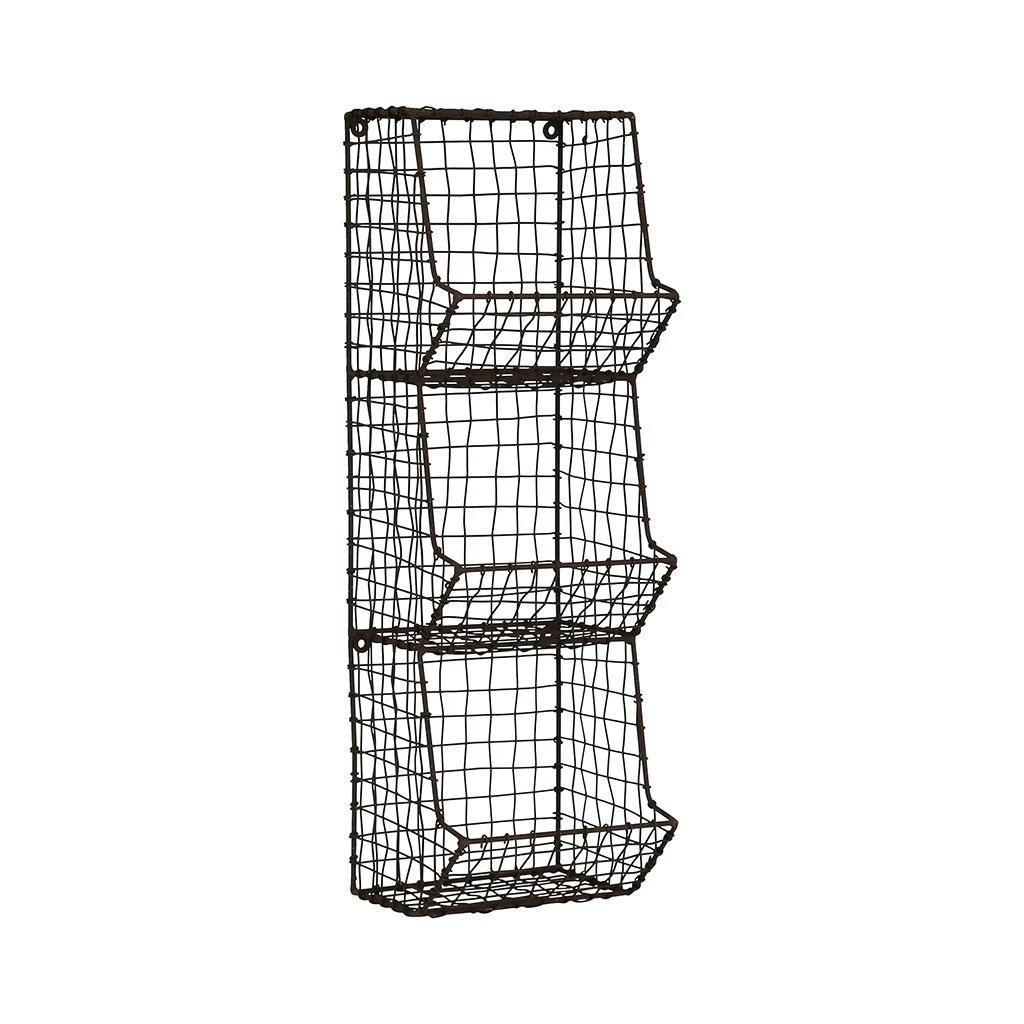 Comptoir De Famille Etagere Murale 3 Compartiments Cuisine Tradition Brun En Fer 4 Comptoir De Famille Etagere Murale 3 Compartiments Cuisine Tradition Brun En Fer – Image 2