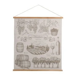 Comptoir De Famille Toile "viticulture" Brun 91x100cm