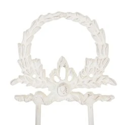 Comptoir De Famille Patere 2 Crochets Charme Blanc Antique 12x17x5cm Laiton -Sema Design Boutique 201450 DET02 WEB