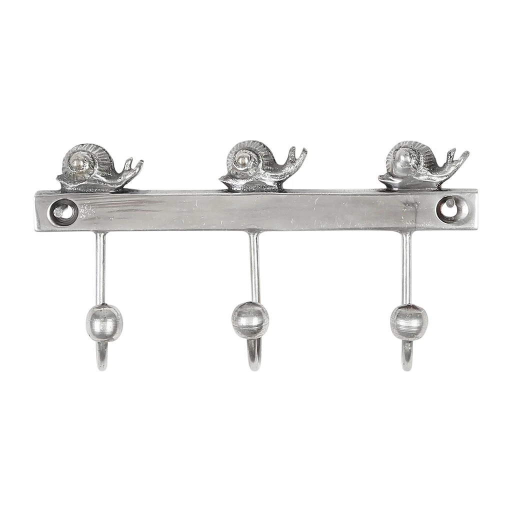 Comptoir De Famille Patere 3 Crochets Escargot Argenté 10x6x2cm Laiton 3 Comptoir De Famille Patere 3 Crochets Escargot Argenté 10x6x2cm Laiton