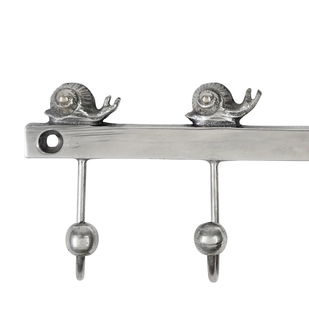 Comptoir De Famille Patere 3 Crochets Escargot Argenté 10x6x2cm Laiton 5 Comptoir De Famille Patere 3 Crochets Escargot Argenté 10x6x2cm Laiton – Image 3