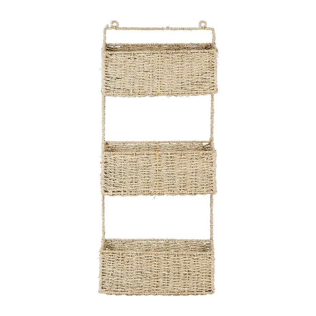 Comptoir De Famille Etagere Murale 3 Paniers Recif Naturel En Jonc De Mer 3 Comptoir De Famille Etagere Murale 3 Paniers Recif Naturel En Jonc De Mer