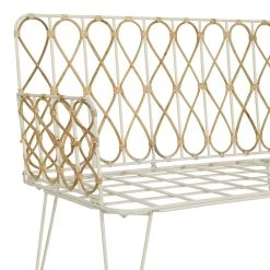 Comptoir De Famille Banquette 2 Places En Fer Blanc Et Rotin Naturel -roseraie 9 Comptoir De Famille Banquette 2 Places En Fer Blanc Et Rotin Naturel -roseraie -Sema Design Boutique 201546 DET03 WEB