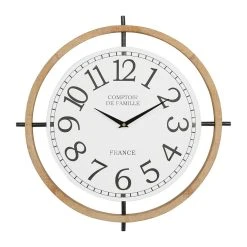Comptoir De Famille Horloge Murale Chez Gaston Naturel D50cm
