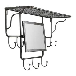 Côté Table Miroir Porte Manteau Indus Noir En Fer -Sema Design Boutique 24432 DET02 WEB
