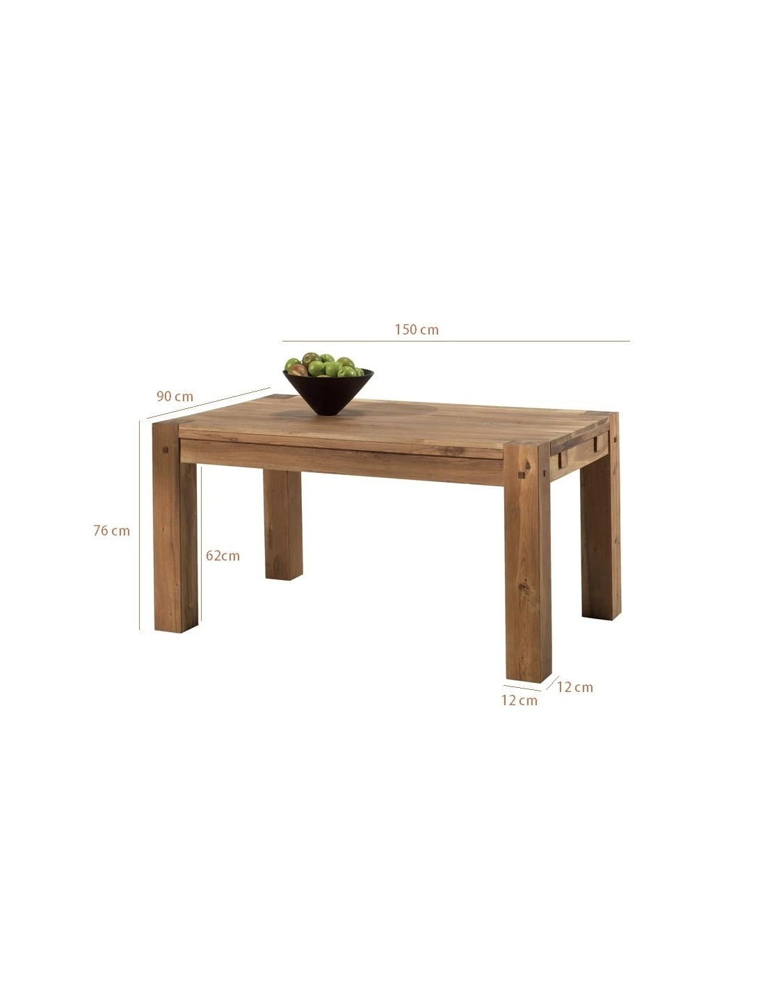 Casita Table Landry En Chêne Massif 150cm 4 Casita Table Landry En Chêne Massif 150cm – Image 2