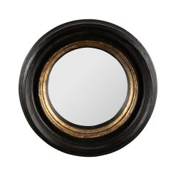 Côté Table Miroir Rond Noir Et Dore D21cm En Résine - Aureol