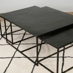 Côté Table Table Basse Gigogne Carrée (lot De 3) En Fer Noir - Felia -Sema Design Boutique 37337 SITU03 WEB