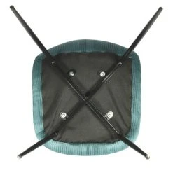 Home Déco Factory Chaise Salle A Manger En Velours Cotelé Bleu Canard - Giulia 11 Home Déco Factory Chaise Salle A Manger En Velours Cotelé Bleu Canard - Giulia -Sema Design Boutique 37344 hd6703 visu05