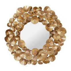 Côté Table Miroir Rond Ormea Doré D90cm