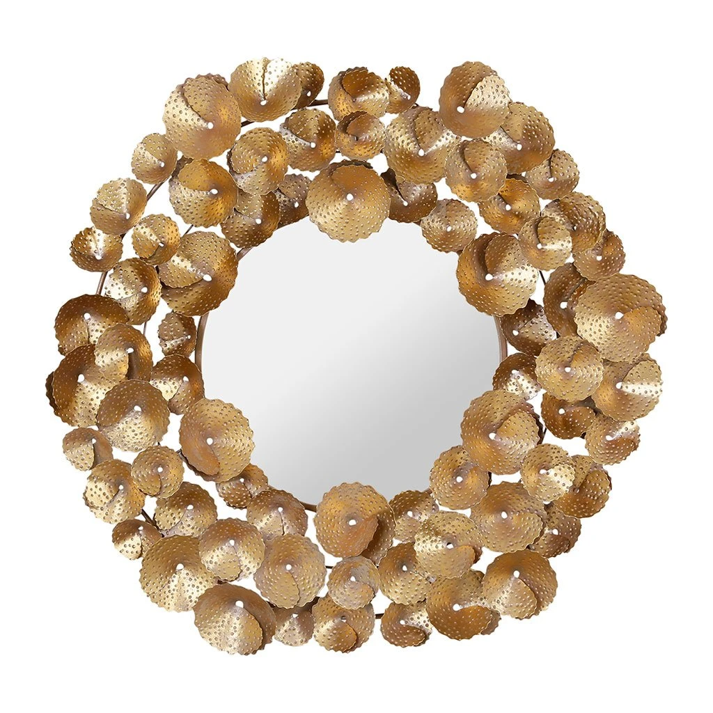 Côté Table Miroir Rond Ormea Doré D90cm 3 Côté Table Miroir Rond Ormea Doré D90cm