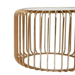 Côté Table Table Basse Ronde En Fer Doré Et Verre D65.5cm - Belisama 7 Côté Table Table Basse Ronde En Fer Doré Et Verre D65.5cm - Belisama -Sema Design Boutique 37413 DET02 WEB