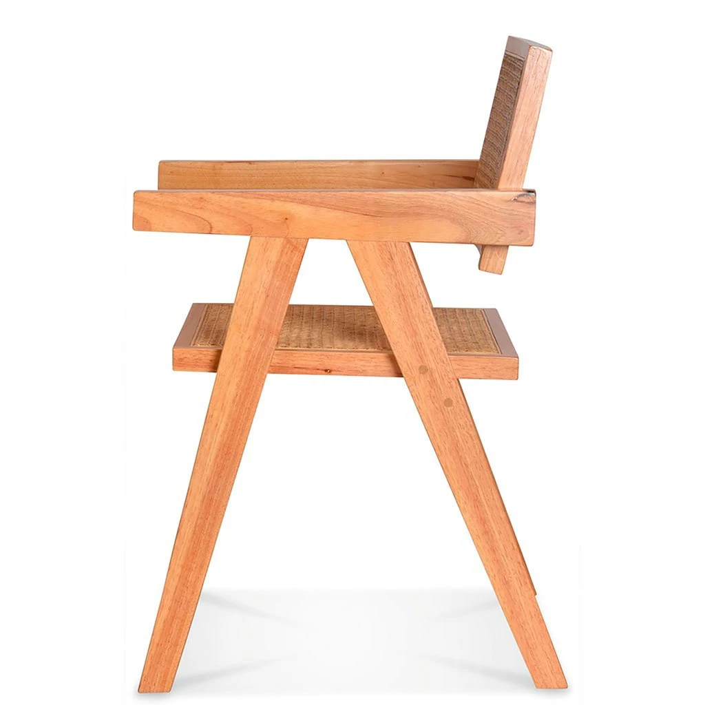 Opjet Fauteuil Rétro En Hévéa Massif Et Cannage - Friendly 5 Opjet Fauteuil Rétro En Hévéa Massif Et Cannage - Friendly – Image 3