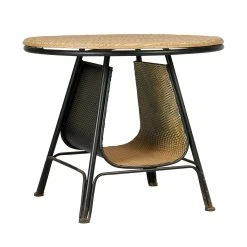 Côté Table Table Basse Ronde En Sapin Et Fer Noir D61cm - Adret -Sema Design Boutique 37799 DET01 WEB