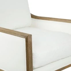 Côté Table Fauteuil En Coton Blanc Et Chene - Loevan -Sema Design Boutique 38125 DET03 WEB