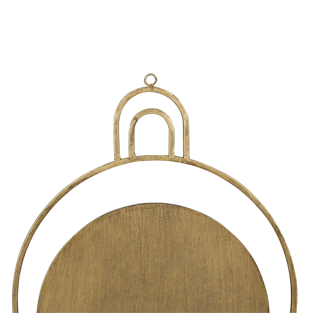 Côté Table Miroir Rond En Fer Doré - Koshi 5 Côté Table Miroir Rond En Fer Doré - Koshi – Image 3