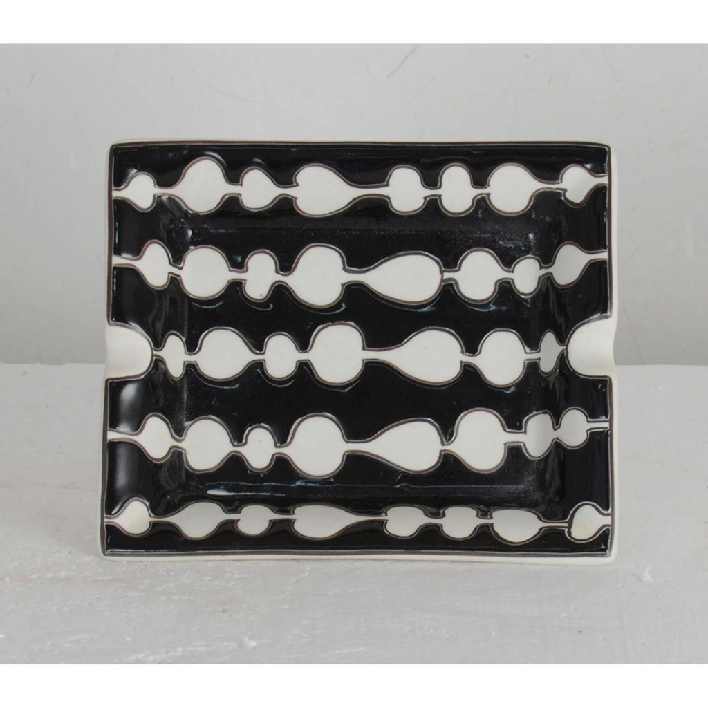 Côté Table Cendrier En Porcelaine Noir - Ecliptique 4 Côté Table Cendrier En Porcelaine Noir - Ecliptique – Image 2