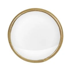 Côté Table Miroir Rond Convexe En Laiton Doré D14.5cm - Edman