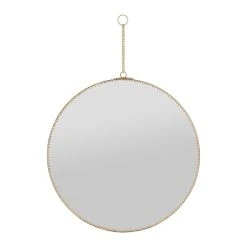 Côté Table Miroir Rond En Laiton Doré D29cm - Ornalise