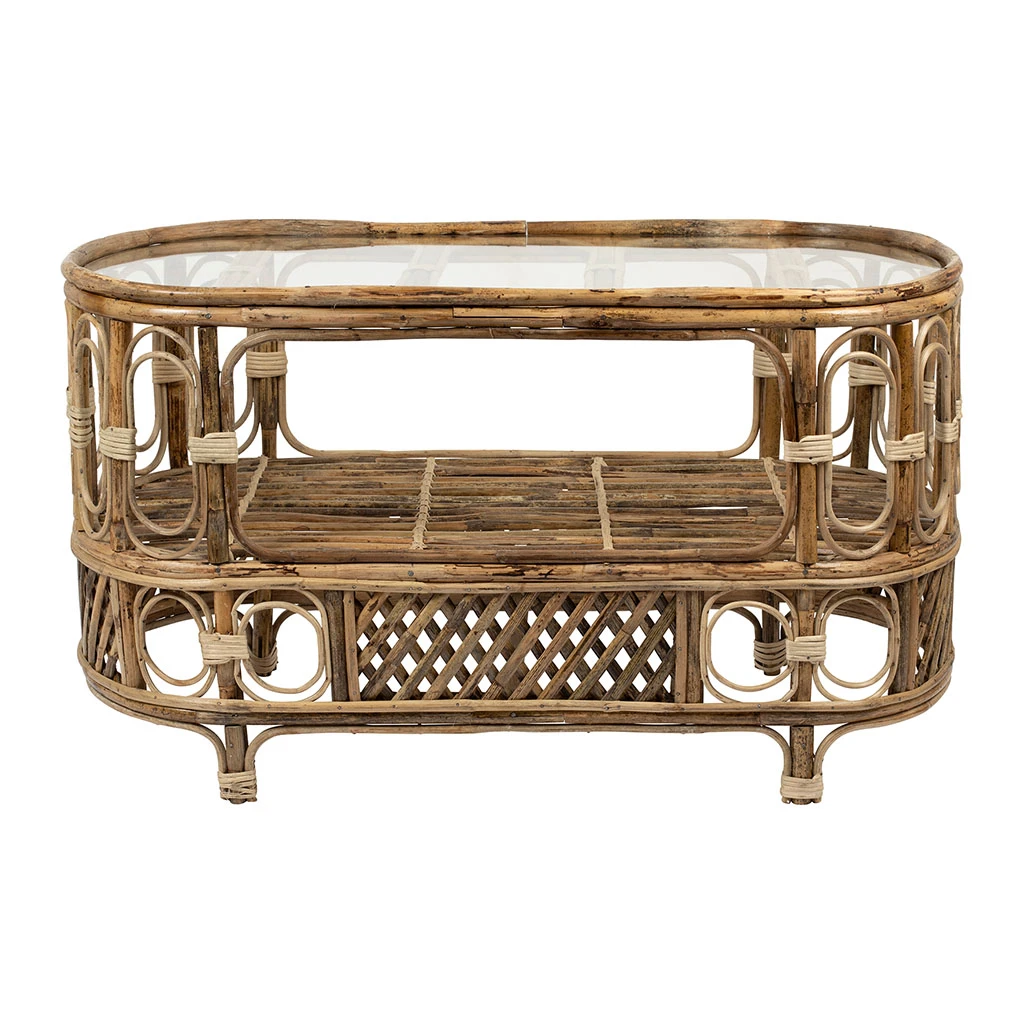 Jardin D'Ulysse Table Basse En Rotin Naturel Et Verre L91cm - Jardin D'hiver 3 Jardin D'Ulysse Table Basse En Rotin Naturel Et Verre L91cm - Jardin D'hiver