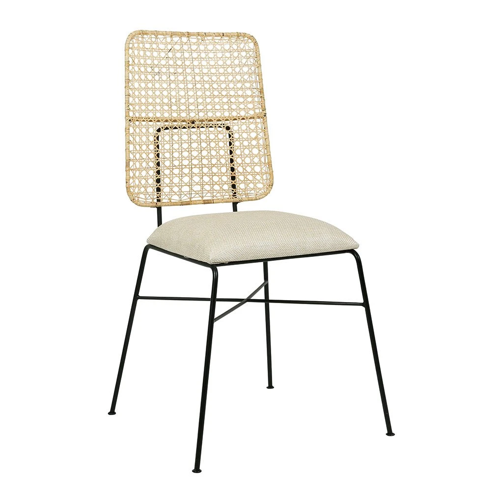 Jardin D'Ulysse Chaise Plan De Travail En Fer Et Roton Naturel - Stainsy 4 Jardin D'Ulysse Chaise Plan De Travail En Fer Et Roton Naturel - Stainsy – Image 2