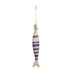 Jardin D'Ulysse Deco Poisson Un été à La Mer H30cm Bleu