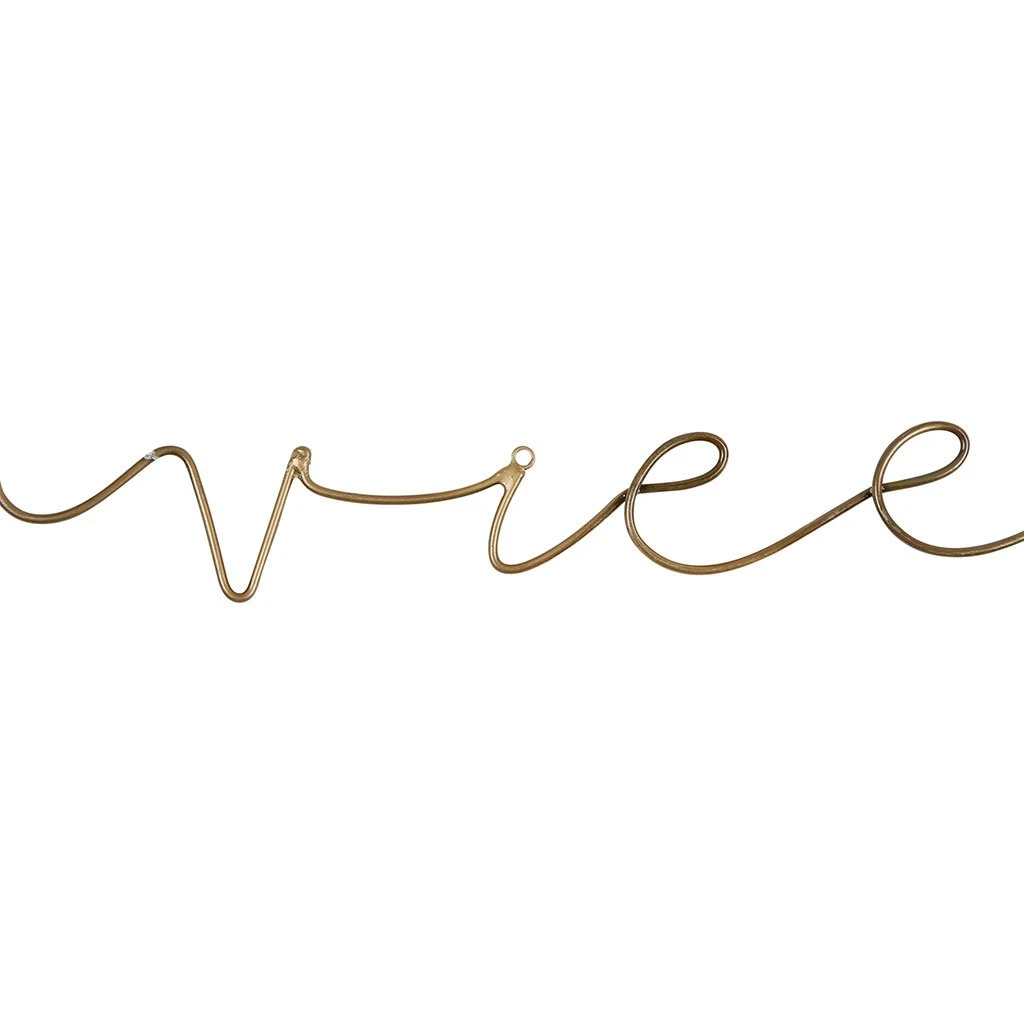 Jardin D'Ulysse Deco Murale "la Vie Est Belle" En Fer Doré - Tournille 4 Jardin D'Ulysse Deco Murale "la Vie Est Belle" En Fer Doré - Tournille – Image 2