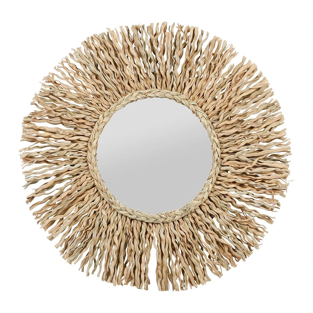 Jardin D'Ulysse Miroir Rond Naturel D53cm En Jonc De Mer - Un été A La Mer 3 Jardin D'Ulysse Miroir Rond Naturel D53cm En Jonc De Mer - Un été A La Mer