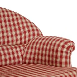 Comptoir De Famille Fauteuil Crapaud En Coton Vichy Rouge Et Pin - Margot -Sema Design Boutique 4952 DET02 WEB
