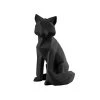Pt' Statue Origami Fox Polyrésine Large Mat Noir -Sema Design Boutique 602637 FRN01 WEB