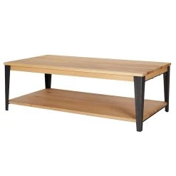 Zago Table Basse En Chêne Massif Et Pieds Acier L120cm - Manny -Sema Design Boutique 606298 FRN03 WEB