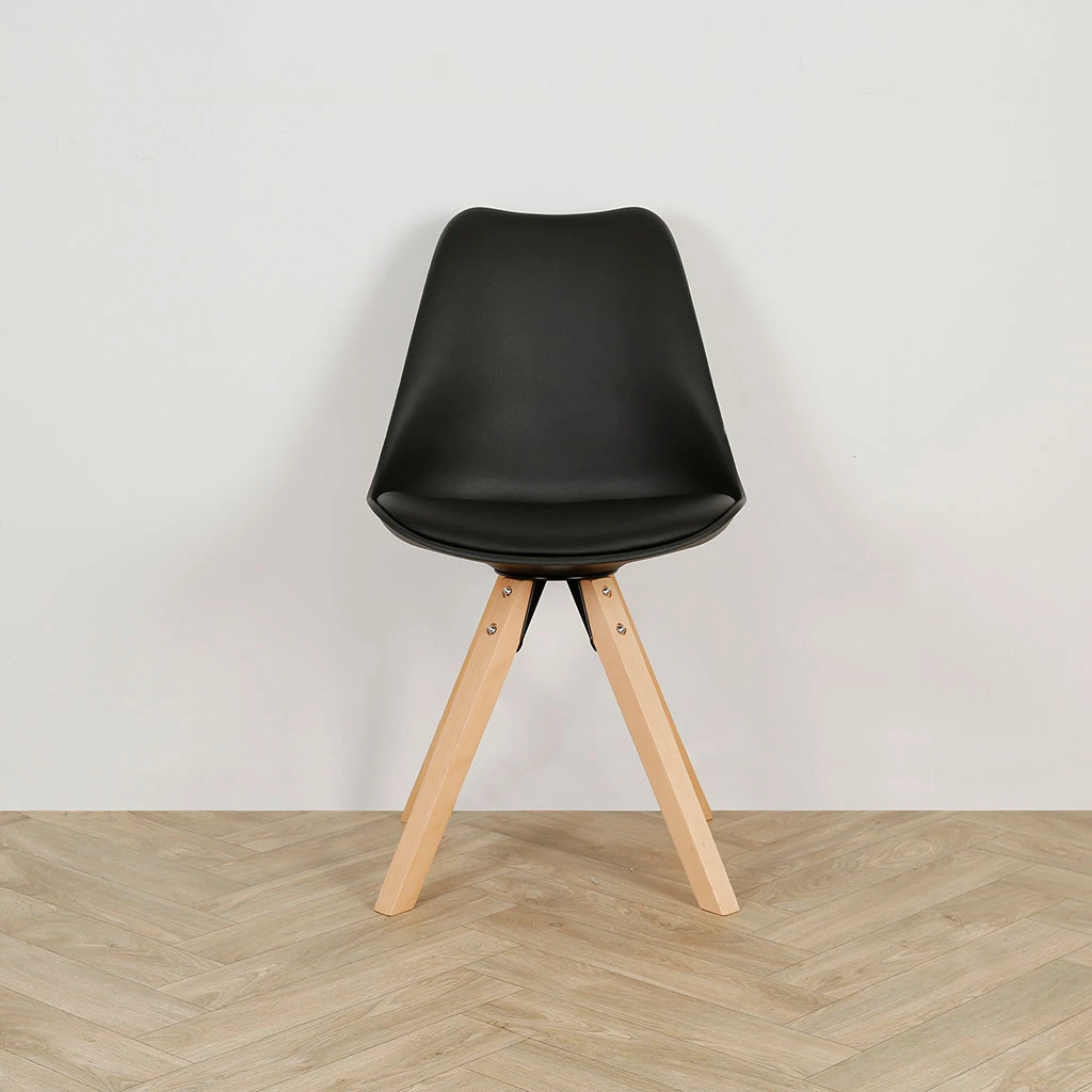 Casita Chaise Salle à Manger En Bois Naturel Et Noir - Leonce 4 Casita Chaise Salle à Manger En Bois Naturel Et Noir - Leonce – Image 2