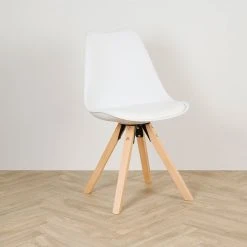 Casita Chaise Salle à Manger En Bois Naturel Et Blanc - Leonce -Sema Design Boutique 614123 SITU02 WEB