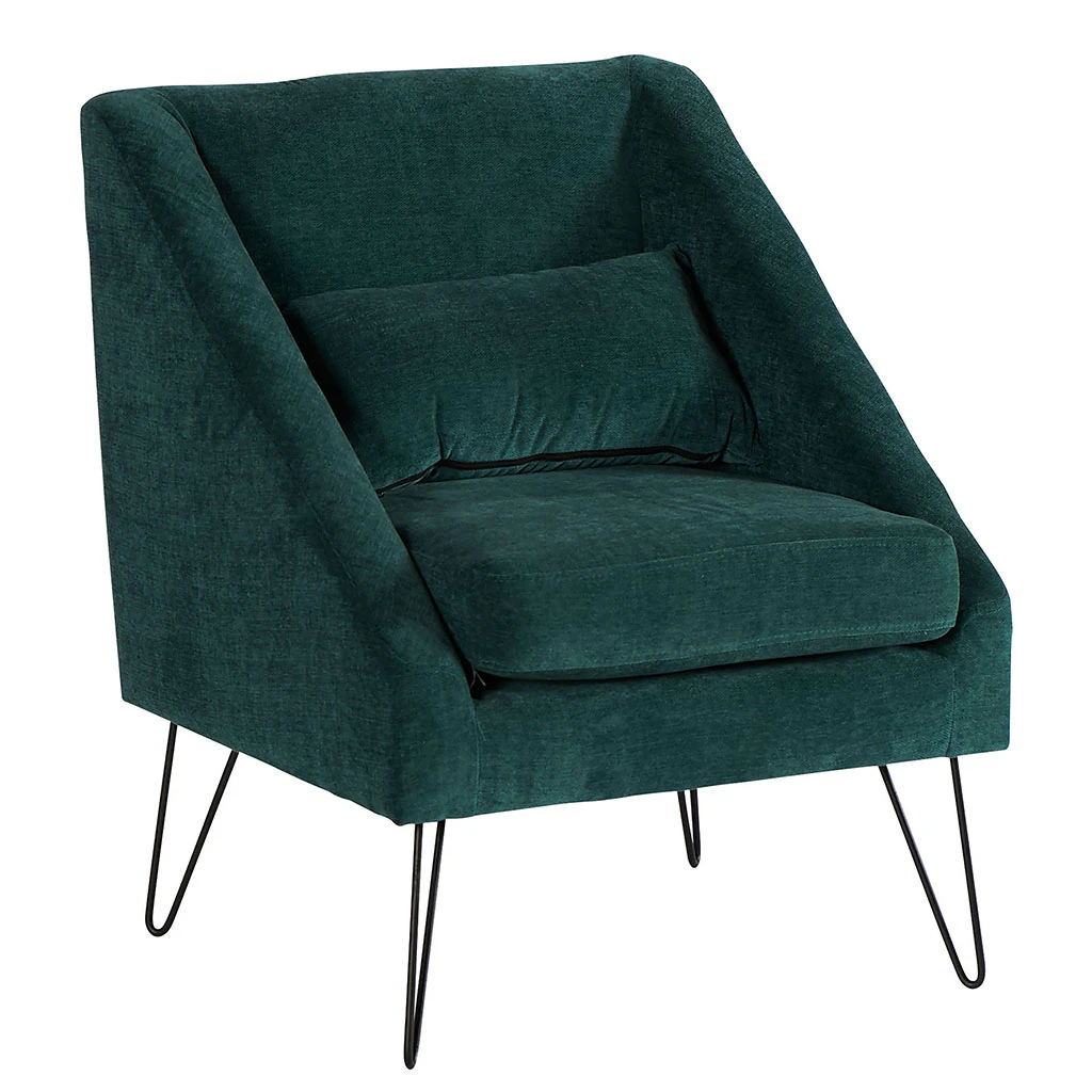 Casita Fauteuil En Tissu Pétrôle - Alida 3 Casita Fauteuil En Tissu Pétrôle - Alida