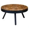 Zago Table Basse Ronde En Teck Recyclé Et Métal D76cm - Wally -Sema Design Boutique 615191 FRN01 WEB