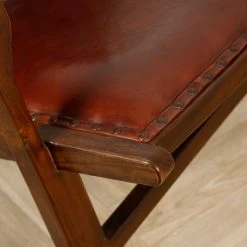 Casita Fauteuil En Teck Et Cuir Marron - Arlot 12 Casita Fauteuil En Teck Et Cuir Marron - Arlot -Sema Design Boutique 617262 SITU05 WEB