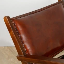 Casita Fauteuil En Teck Et Cuir Marron - Arlot 13 Casita Fauteuil En Teck Et Cuir Marron - Arlot -Sema Design Boutique 617262 SITU06 WEB