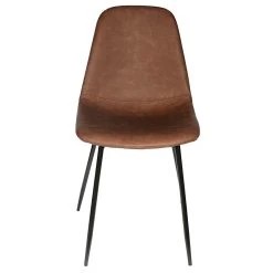 Home Déco Factory Chaise Salle à Manger Effet Cuir Marron - Amber -Sema Design Boutique 620097 FRN05 WEB