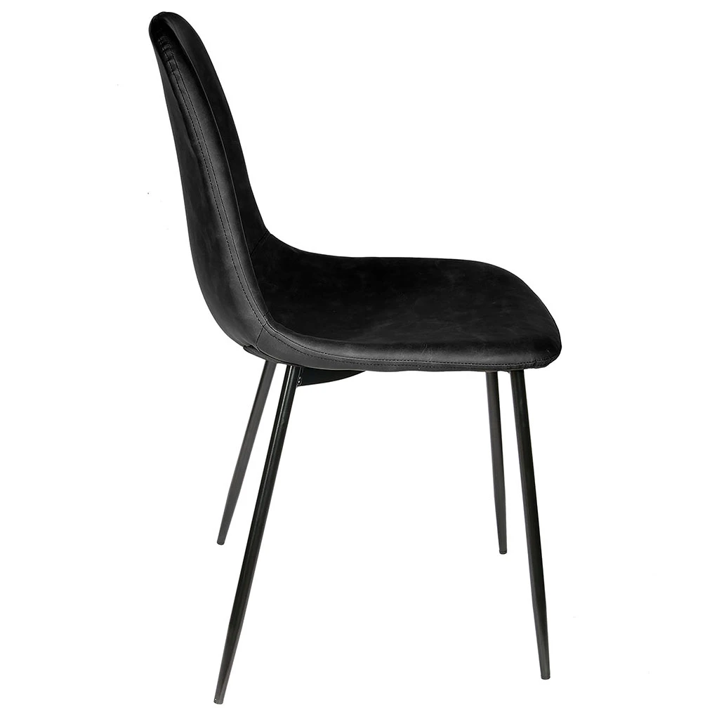 Home Déco Factory Chaise Salle à Manger Effet Cuir Noir - Amber 8 Home Déco Factory Chaise Salle à Manger Effet Cuir Noir - Amber – Image 6