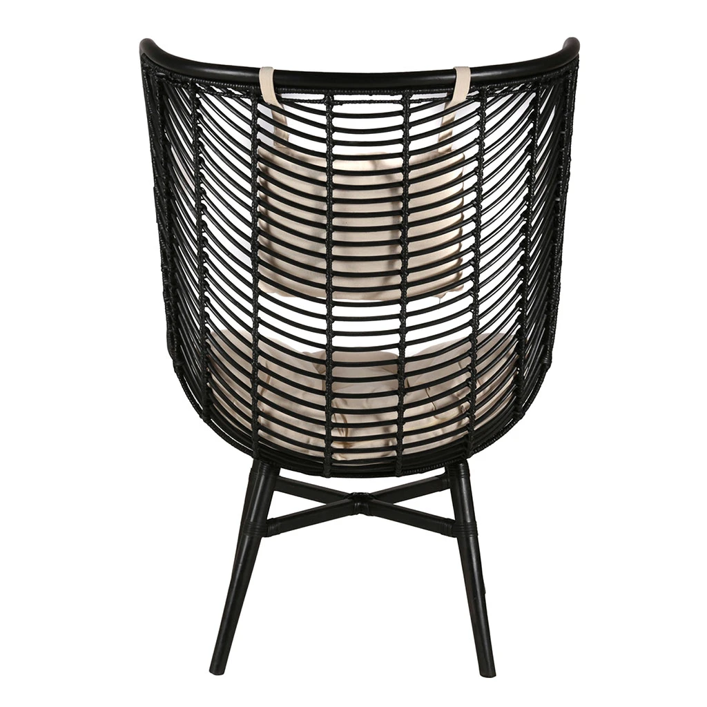 Zago Fauteuil Polo En Rotin Naturel Noir 6 Zago Fauteuil Polo En Rotin Naturel Noir – Image 4