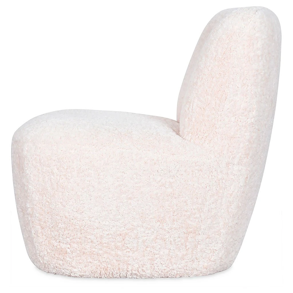 Opjet Fauteuil Bouclette Imitation Fourrure Blanc - Eve 7 Opjet Fauteuil Bouclette Imitation Fourrure Blanc - Eve – Image 5