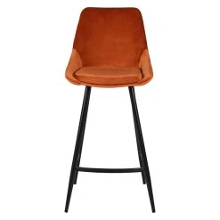 Zago Chaise Plan De Travail En Velour Cognac - Ben