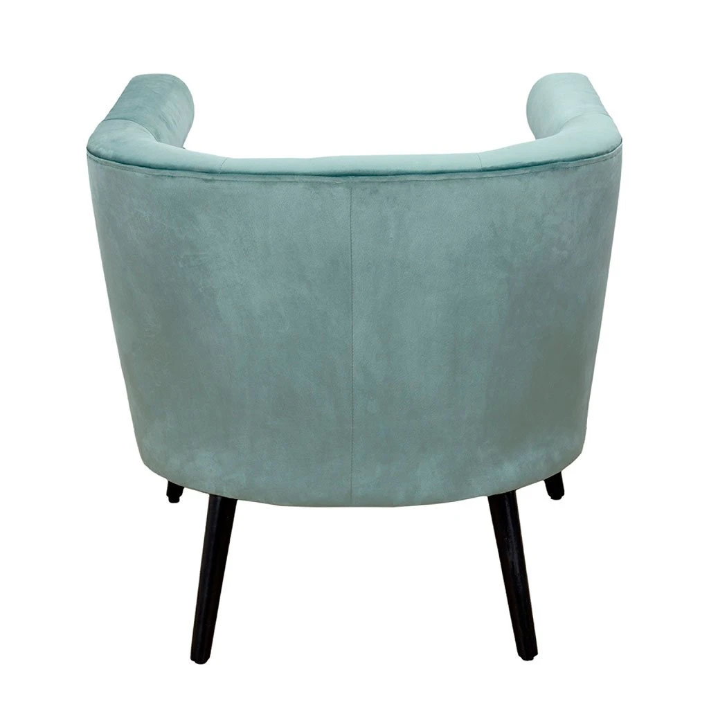 Home Déco Factory Fauteuil Club En Velours Vert De Gris - Amelia 5 Home Déco Factory Fauteuil Club En Velours Vert De Gris - Amelia – Image 3