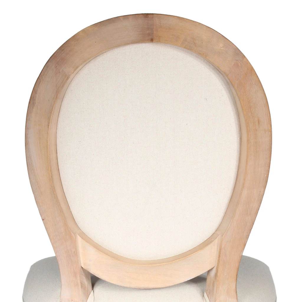 Home Déco Factory Chaise Medaillon En Bois D'hévea Beige 4 Home Déco Factory Chaise Medaillon En Bois D'hévea Beige – Image 2