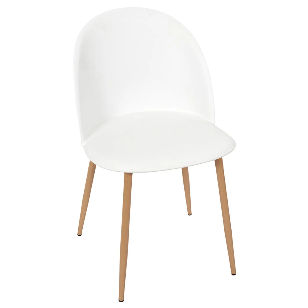 Home Déco Factory Chaise Salle à Manger Scandinave Blanc - Bergen 3 Home Déco Factory Chaise Salle à Manger Scandinave Blanc - Bergen