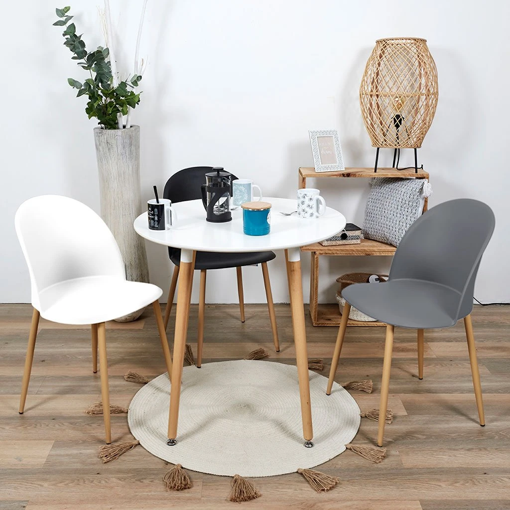 Home Déco Factory Chaise Salle à Manger Scandinave Blanc - Bergen 8 Home Déco Factory Chaise Salle à Manger Scandinave Blanc - Bergen – Image 6